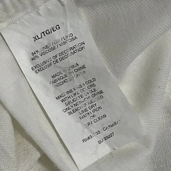 CUBAVERA Shorts Mens Size Extra Large White Linen Drawstring Cargo Pocket - Picture 13 of 14